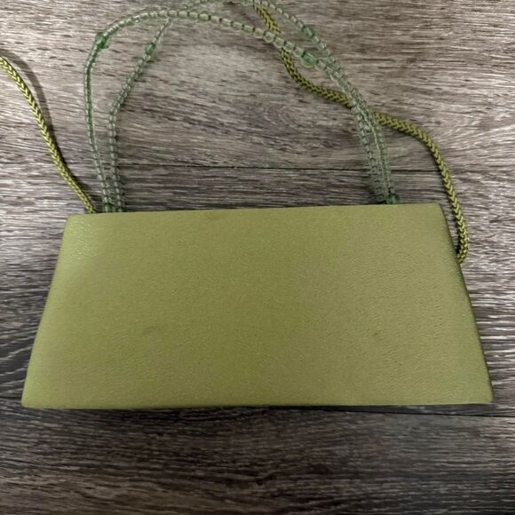 Y2K Bijoux Terner Green Sequin Beaded Clutch Bag - Picture 8 of 8